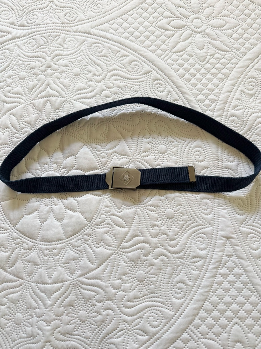 Navy Authentic Boy Scouts Webbed Belt with Metal Buckle